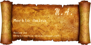 Merkle Amina névjegykártya